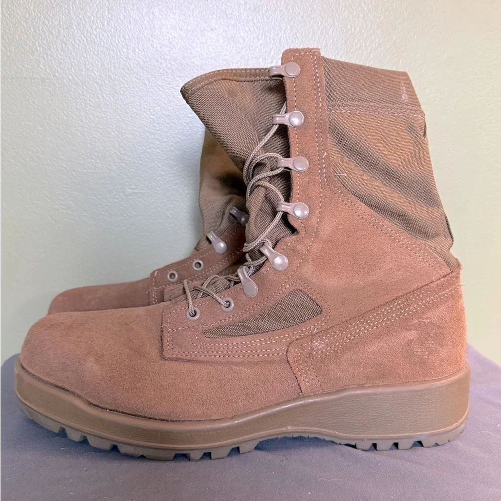 Belleville USMC Hot Weather Steel Toe Boots 550ST Brown Leather Size 11 W